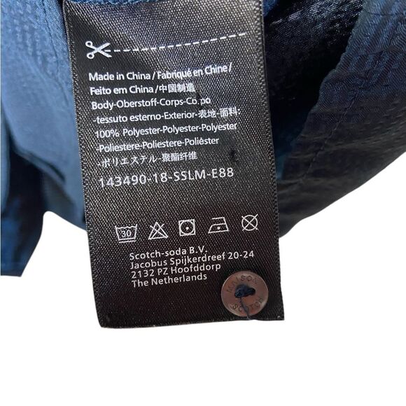 Scotch & Soda Maison Scotch Dark Blue Shirt Dress with Pin Stripes Size M - Picture 9 of 11